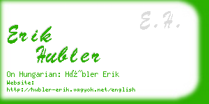 erik hubler business card